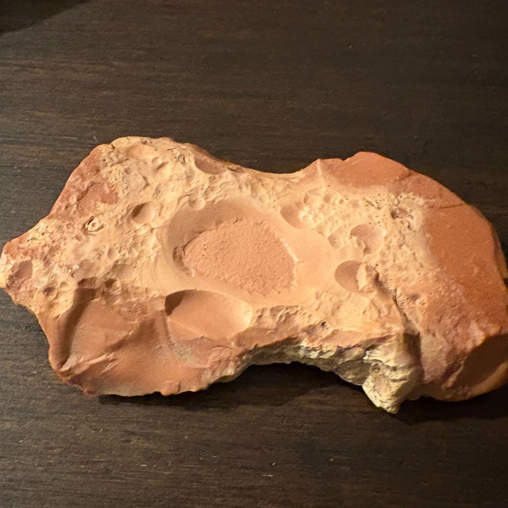 Unique Red Fossilized Flint Slab